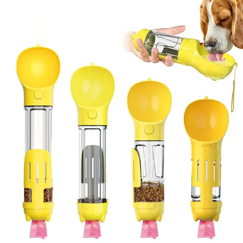 Portable bouteille d'eau voyage buveur pour animaux de compagnie étanche chien bol alimentaire conteneurs chien accessoires pour chiens chiot bouteille à boire