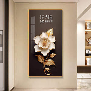 Pintura de luz LED moderna decoración de sala de estar con reloj de pantalla LCD pintura decorativa avanzada - Product Image 2