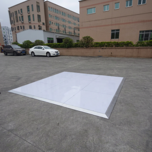 Panneau de sol de danse minimaliste 1x1m blanc, carrelage de scène décoratif, sol de danse - Product Image 1