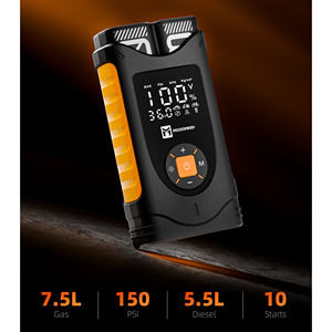 Batería Externa Portátil Multifuncional <span class=keywords><strong>Profesional</strong></span> <span class=keywords><strong>de</strong></span> 12V 10000mAh, <span class=keywords><strong>Arrancador</strong></span> <span class=keywords><strong>de</strong></span> Coches, Compresor <span class=keywords><strong>de</strong></span> Aire, a Prueba <span class=keywords><strong>de</strong></span> Chispas, para Motocicleta - Product Image 2