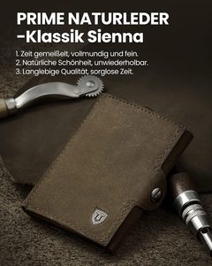 Thumbs-up trifold người đàn ông ngắn RFID chặn Ví thẻ tín dụng chủ sở hữu ví RFID Ví nam ví da - Product Image 2