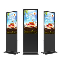 Écran publicitaire vertical sur pied, écran tactile LCD Android de 32, 43, 50, 55 pouces, affichage numérique, totem publicitaire