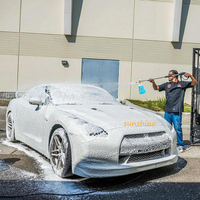 SS 1000ml Lance en mousse de neige noire Canon à mousse de lavage de voiture 1/4 pouces Spray de bouteille en mousse à connexion rapide pour lave-auto à haute pression