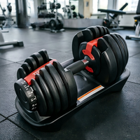 Ensemble d'haltères réglables DW SPORTS avec base, changement rapide de poids, haltères pour la maison, salle de sport commerciale, équipement d'entraînement de force