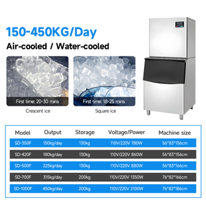 Moseener thương mại iceemachine Máy làm đá công suất cao Máy Làm Đá Viên Đạn điện máy pha cà phê trà cửa hàng sản xuất đá viên - Product Image 2