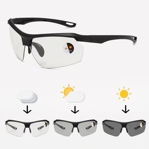 Lunettes de soleil de sport unisexe à changement de couleur avec logo personnalisé 2026, protection UV400, pour la conduite et le cyclisme, verres photochromiques - Product Image 1