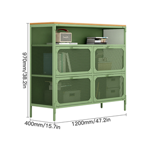 Bắc Âu Thiết Kế Hiện Đại Thép Kim Loại Chân Sideboards Nhà Bếp Thép Phong Cách Công Suất Lớn Tủ - Product Image 2