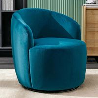 Fauteuil pivotant moderne et mignon, fauteuil club capitonné en sherpa, petit canapé rembourré, fauteuil à accoudoirs pour salon, une place pour appartement