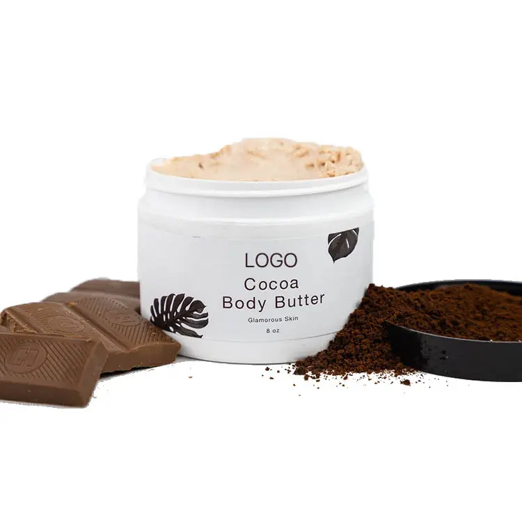 Crème en beurre de cacao de haute qualité, huile pour éclaircir la peau, pour le visage, pour le corps, avec étiquette privée, OEM