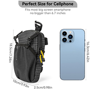 Pochette pour sangle de sac à dos, pochette imperméable pour téléphone portable à fixer sur la sangle d'épaule du sac à dos, sac léger pour les randonneurs, sac d'extérieur