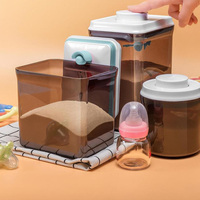 Couvercle rose ensemble de cinq pièces hermétique en plastique pain collation bonbons organisateur de cuisine boîte de rangement des aliments boîte de rangement garde-manger conteneurs de stockage