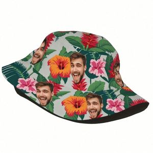Custom Summer Fisherman Cap Personalized Bucket Hat Cartoon <b>Leaf</b> Funny Beach Travel Hat for Men Women Design Your Own Photo - Product Image 5
