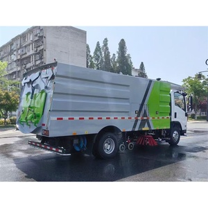 Camión barredor de carreteras diésel de doble función FAW 4X2 con cepillo barredor y lavador - Product Image 3