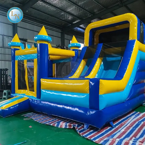 Jeu de château gonflable en PVC Offre Spéciale Lino pour enfants maison fête saut rebondissant et toboggan Combo extérieur - Product Image 2