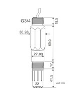 Sonde de test de pH pour eau industrielle en ligne, testeur de pH, moniteur d'eau, électrode de pH