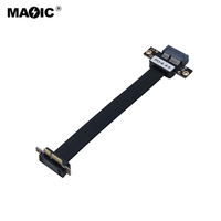 Câble adaptateur Magelei 1X vers PCIe 4.0, conducteur en cuivre, gaine TPE pour appareils numériques, câble d'extension de carte graphique PCI-E