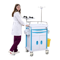 Chariot d'urgence d'anesthésie pour clinique et hôpital, en ABS, vente en gros d'usine SAIKANG, SKR-ET625