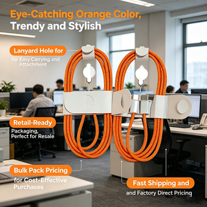 สายชาร์จเร็วแบบถัก 60W USB-C to USB-C <span class=keywords><strong>130</strong></span> เส้นทองแดง สำหรับ <span class=keywords><strong>iPhone</strong></span> 15 17 <span class=keywords><strong>Pro</strong></span> Max CC48 คุณสมบัติความเร็วสูง - Product Image 5