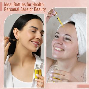 Free <b>Samples</b> Clear Cosmetic Package 10ml-100ml Glass Plastic Cap Screen Printed Dropper <b>Bottle</b> Custom Logo Skin Care Serum - Product Image 5