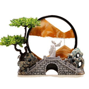 Li Bai kiểu Trung Quốc Mới hỏi mặt trăng Về rượu, tranh cát lún, trang trí phong cảnh, trang trí tủ TV phòng khách - Product Image 1