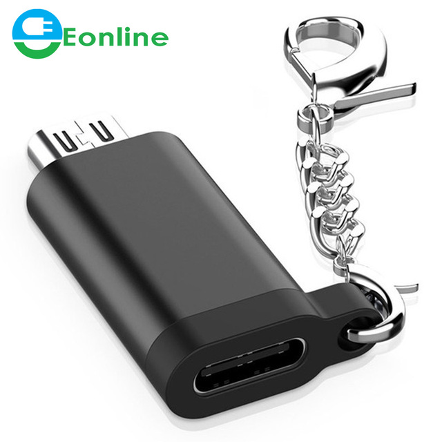 USB C to Micro USB Adapter Type C Female to Male Convert Connector with Lanyard Compatible with Samsung Micro USB