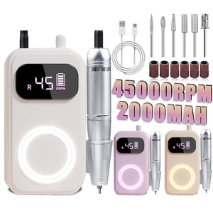 เครื่องเจียรเล็บไฟฟ้า 45000 รอบต่อนาที มอเตอร์ไร้แปรงถ่านความเร็วสูง ชาร์จไฟได้ พกพาสะดวก สำหรับมืออาชีพ ใช้ในบ้านหรือร้านทำเล็บ - Product Image 1