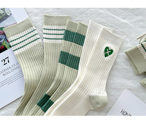 Jingwen OEM Calcetines De Mujer righe <span class=keywords><strong>calzini</strong></span> <span class=keywords><strong>fantasia</strong></span> donna - Product Image 4
