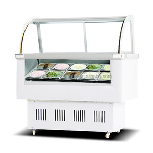 Refrigerador de pantalla pequeña, parte superior abierta, cofre profundo, 325L, gran capacidad, supermercado, puerta de vidrio, congelador de helados - Product Image 2