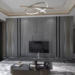 Fondo de <span class=keywords><strong>TV</strong></span> de lujo Rayas de metal Papier Peint Marbre para decoración de pared de sala de dibujo - Product Image 3