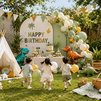 Ballon en Mylar en forme de dinosaure de dessin animé, design géant de dinosaure pour la fête d'anniversaire des enfants, décoration sur le thème de la jungle, fournitures pour événements