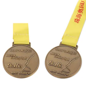 Venta al por mayor de alta calidad personalizado aniversario medallas fabricante de metal en blanco natación