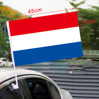 Drapeau de fenêtre de voiture en polyester pour matchs de football internationaux, accessoire de supporter sportif extérieur