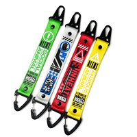 Porte-clés de voiture personnalisés avec logo en gros pour moto, porte-clés brodés anime et accessoires mousquetons tissés personnalisés