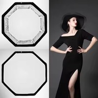 Triopo Photographie Boîte à lumière octogonale pliable pour flash d'appareil photo KS 55cm 65cm 90cm 120cm avec support et poignée