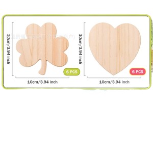 Adornos de Madera con Forma de Trébol para el Día de San Patricio, Material de Pino, Forma Irregular, Decoraciones de Escritorio, Artículos para Fiestas - Product Image 5
