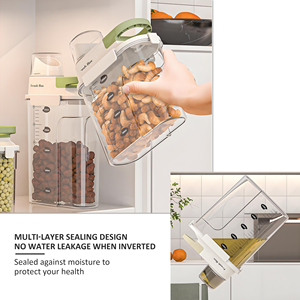 Sản Phẩm Mới Rõ Ràng Nhựa Gạo Ngũ Cốc Hạt Lưu Trữ <span class=keywords><strong>Container</strong></span> <span class=keywords><strong>Set</strong></span> Với Nắp Đậy Kín Cho Thực Phẩm Lưu Trữ - Product Image 4