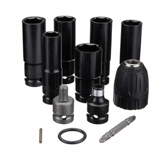 <span class=keywords><strong>Drillpro</strong></span> 4/6/10/12PCS Kit de douille en métal Clé électrique Tournevis à tête hexagonale pour perceuse à percussion - Product Image 1