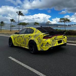 Vinilo Decorativo para Automóviles NIKO de 160g, Vinilo PVC Amarillo y Negro Brillante para Decoración de Carrocería - Product Image 2