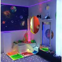 Dalles de sol en gel lumineuses sensibles à la pression, jeux interactifs, jeu tactile et visuel, dalles de sol sensorielles LED pour enfants