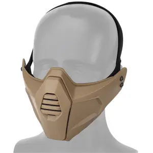 Maschera tattica a mezza faccia all'ingrosso CS Halloween Party Paintball Protection Face Shield