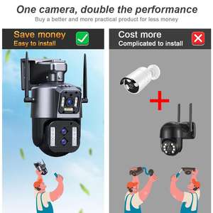 Regis 12 MP 4 K Outdoor 10X Optical Zoom Überwachung Cctv WLAN Sicherheitskamera Audio Ptz IP Drei-Linsen-Netzwerk Kamera Sicherheit - Product Image 3