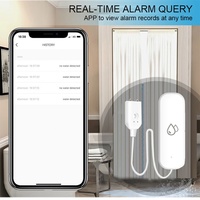 Tuya keamanan WiFi Alarm Sensor celup air tampilan OLED kontrol suara Bar hotel Android dioperasikan baterai bertenaga 24h