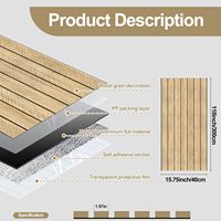 Rouleaux de papier peint insonorisant auto-adhésifs en grille de bois imperméable, épaisseur 3 mm, autocollant mural en PVC moderne pour chambre, salon, cuisine, maison