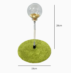 Tour griffoir pour chat en peluche avec boule suspendue, griffoir interactif pour chats d'intérieur - Product Image 1