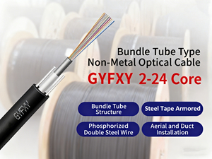 Cable Óptico Plano para Exteriores DENIXI GYFXY, Cable Óptico Aéreo de 4, 6, 8, 12 y 24 Núcleos, Cable Óptico de Tubo Central Suelto - Product Image 3