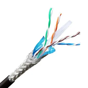 Professional manufacturer shielded cat6 cable sftp Cat5e Cat6 Cable communication cable for computer