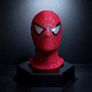 Maschera da Eroe Spider con <span class=keywords><strong>Occhi</strong></span> LED Lampeggianti <span class=keywords><strong>Rossi</strong></span> e Blu, Costume Divertente per Feste, Regalo per Bambini - Product Image 1