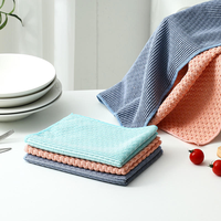 Serviettes en microfibre à texture gaufrée de qualité supérieure, réutilisables et lavables, serviettes de cuisine, chiffon de nettoyage multi-usages