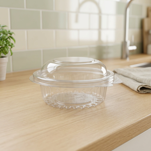 Boîte à charnière ronde en PET transparent avec couvercle dôme anti-effraction, capacité 350 ml / 11 oz, gamme de charnières rondes - Product Image 2