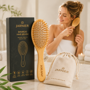 Set de Cepillos de Pelo de Madera de Bambú Cepillo de Paleta de Madera de Bambú <span class=keywords><strong>para</strong></span> Desenredar, Alisar y Secar con Secador - Product Image 1